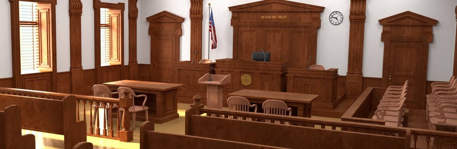 Columns in front of court